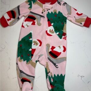 Carter's Baby Girl Santa Footie